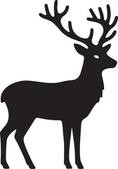 Deer silhouette, vector artwork of deer