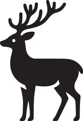 Deer silhouette, vector artwork of deer