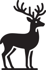 Deer silhouette, vector artwork of deer