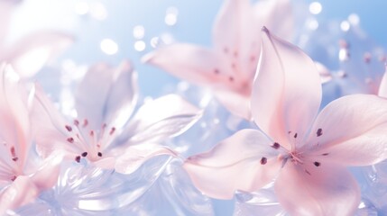 Bright flower petals with water drops - obrazy, fototapety, plakaty