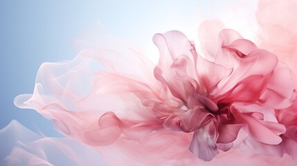 Beautiful and amazing petals with smoke - obrazy, fototapety, plakaty