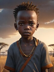 portrait of an African boy