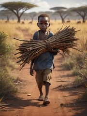 An African boy