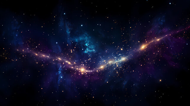 Countless stars twinkle in the night sky