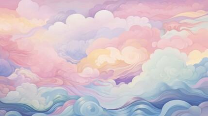 Colorful clouds as in a dream