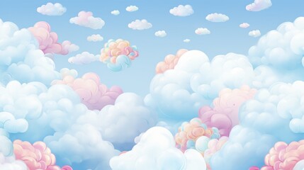 Colorful clouds as in a dream