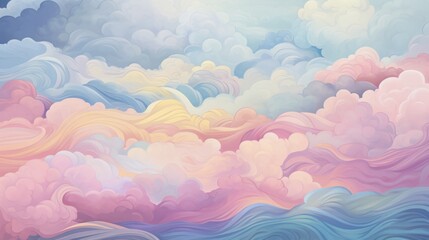 Fototapeta na wymiar Amazing and colorful sky with clouds