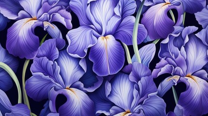 Beautiful purple iris pattern