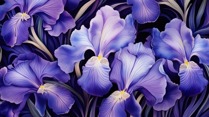 Iris flower, pattern