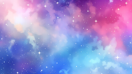 Fototapeta premium Mysterious star themed gradient background with countless twinkling stars