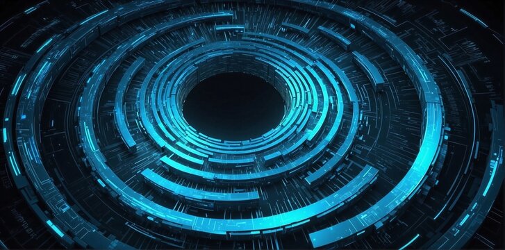 black hole in abstract cyberpunk