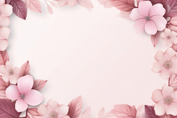Flower frame background with space for text.	