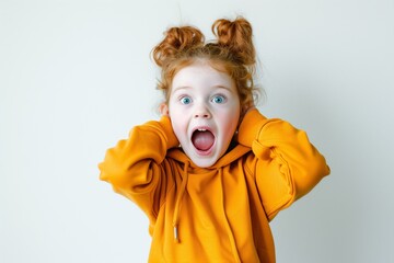 Adorable Girl with Shocked Expression