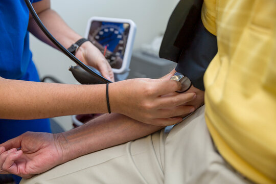 close up of patient and doctor at appointment