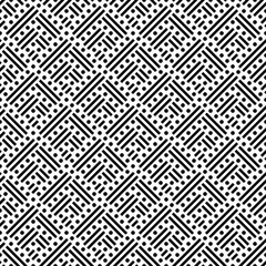 Seamless pattern. Lines, circles ornament. Strokes, rounds wallpaper. Striped, dotted background. Dashes, dots illustration. Hatches, spots image. Geometric backdrop. Textile print, abstract. Vector.