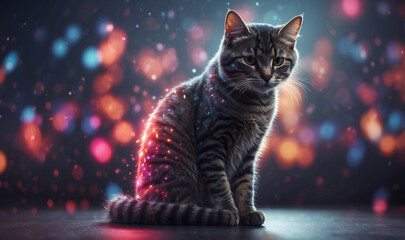 cat in the night Generative Art