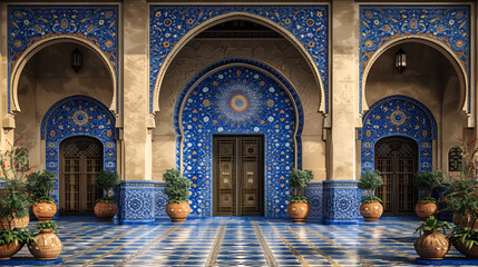 Arabic mosque pattern background