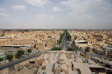 Fototapeta premium Iran Yazd city view on a sunny spring day.