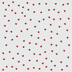 happy valentines day red heart card, background isolated on white background vector eps
