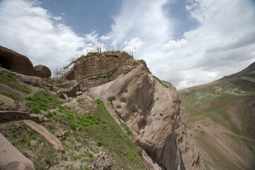 Fototapeta premium Iran mountain landscape on a cloudy spring day.