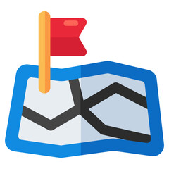 Trendy design icon of destination 