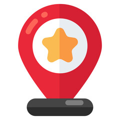 Star inside placeholder, icon of favorite location 