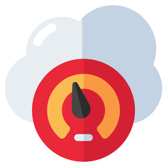 Modern design icon of cloud speed test