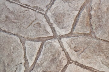 Stamped concrete tile mosaic pattern texture patio driveway decor color sample.