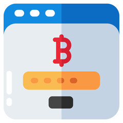 Creative design icon of bitcoin file 