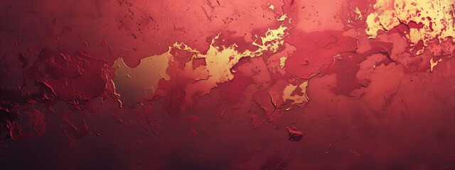 Abstract red and gold fluid art texture. Close-up view. Background for high-end cosmetic or fashion product.