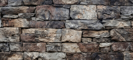 Fototapeta premium Stacked Stone Wall Texture and Pattern