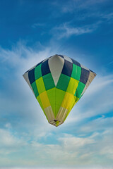 Balloons in the blue sky at the balloon festival in Venice, Antioquia, Colombia. 