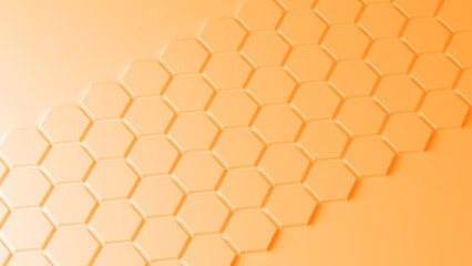 Abstract orange honeycomb