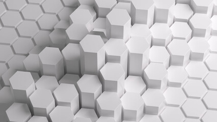Abstract white honeycomb