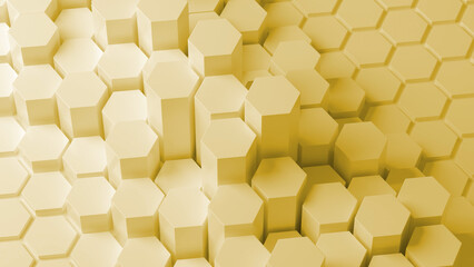 Abstract yellow honeycomb