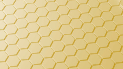 Abstract yellow honeycomb