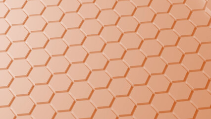 Abstract orange honeycomb