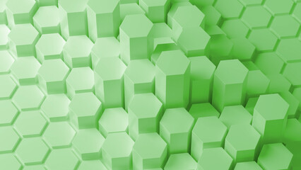 Fototapeta na wymiar Abstract green honeycomb