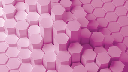 Abstract pink honeycomb