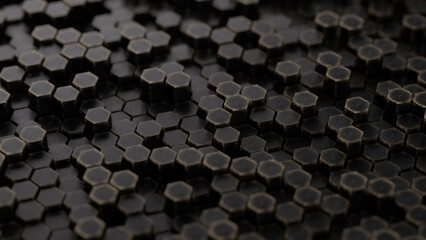 Abstract black honeycomb