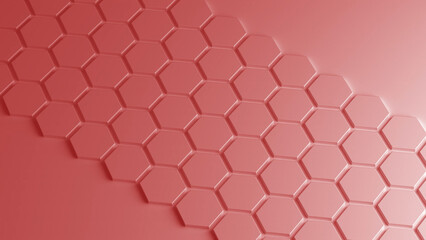 Abstract red honeycomb