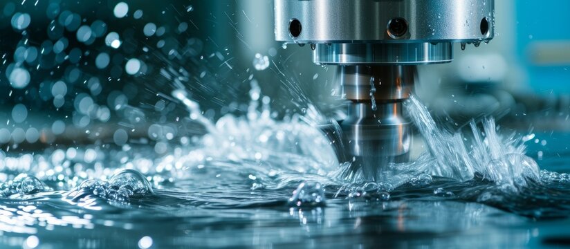 Machinery in metal industry requires coolant and lubrication for CNC milling work.