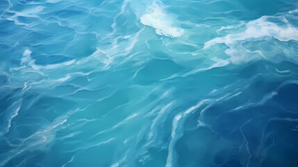 Fototapeta premium Aerial view of beautiful beach, simple, calm composition in clear blue