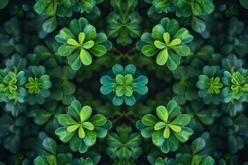 Symmetrical St Patrick's Day Wallpaper With Vibrant Green Tones For Festive Ambiance - Ideal Composition