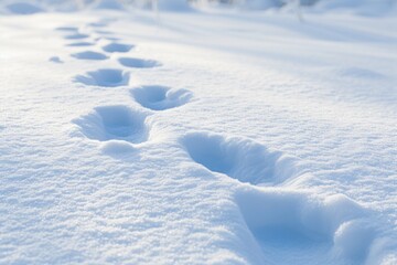 Naklejka premium Mastering The Art Of Identifying Symmetrical Animal Tracks In The Snow: Essential Skill For Tracking Enthusiasts