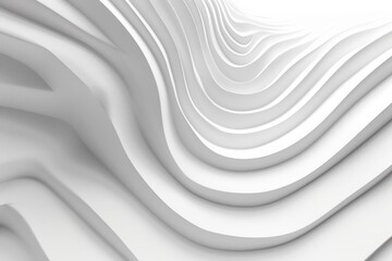 Obraz na płótnie Canvas Minimalist White Wave Pattern For Versatile Design And Dcor Purposes