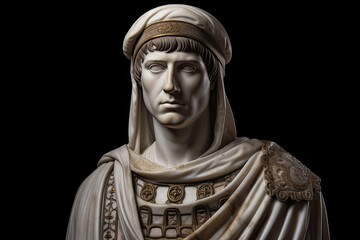 Justinian I portrait statue.