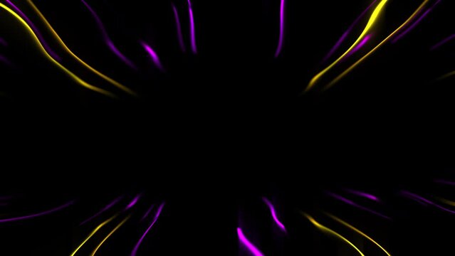 Elegant neon organic abtract lines background in 4K.
