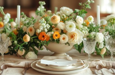 Easter Elegance: Nature-Inspired Table Setting