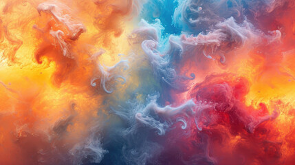 Obraz premium Abstract multi-colored clouds glow in the sky wallpaper